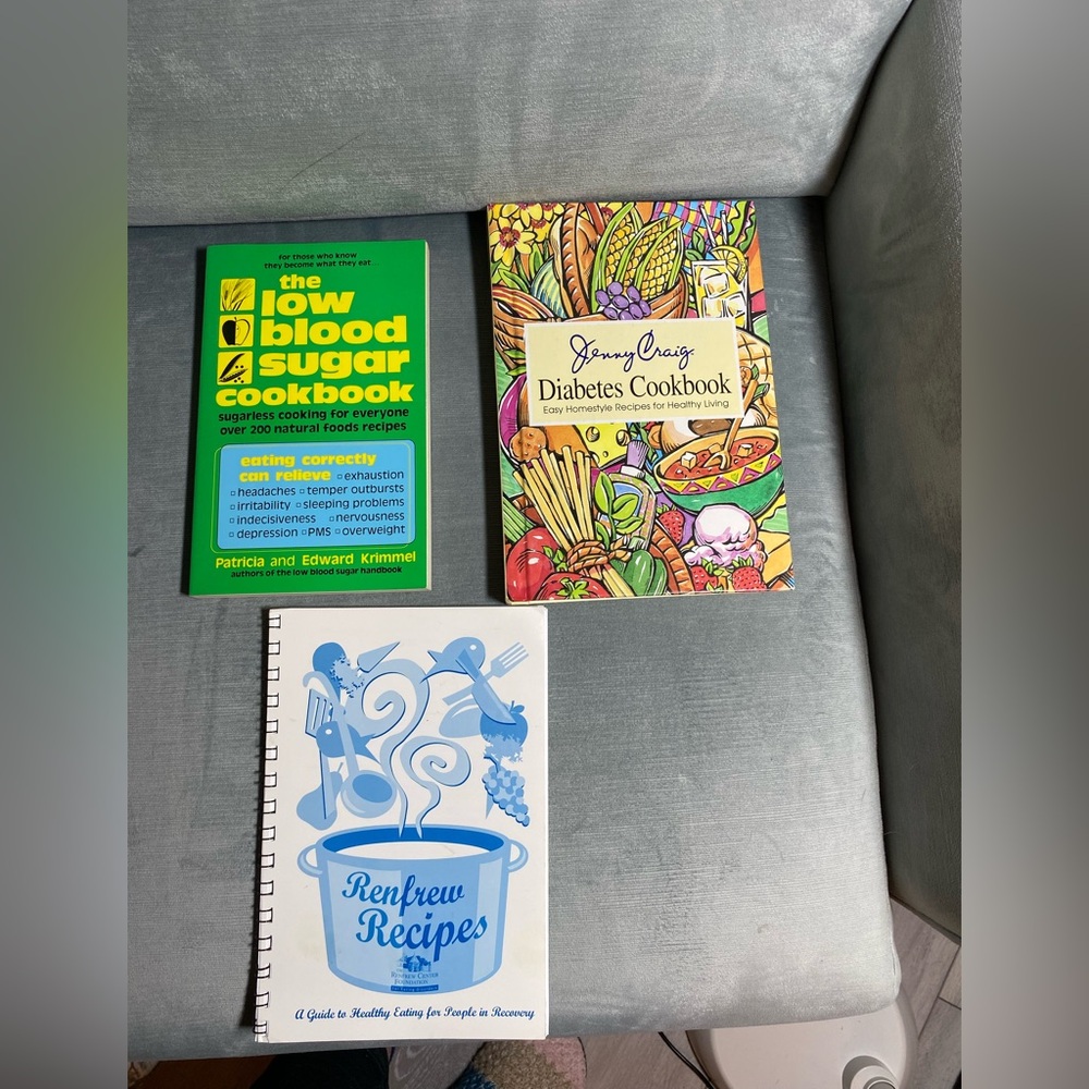 Vintage Cookbooks for Healthy Eating set of 3 EUC, Jenny Craig, Renfrew,etc